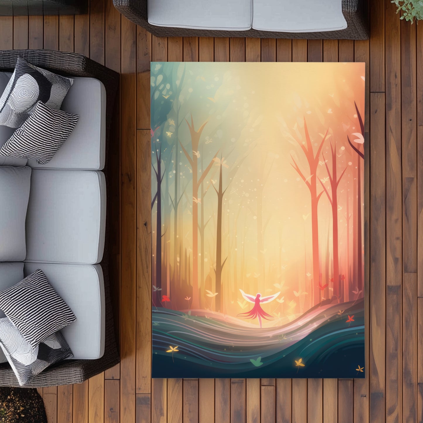 Enchanted Coral Outdoor Area Rug | Stylish Home Decor