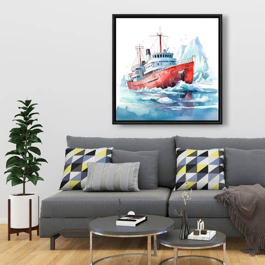 Breaking the ice - 36"x36" Framed canvas