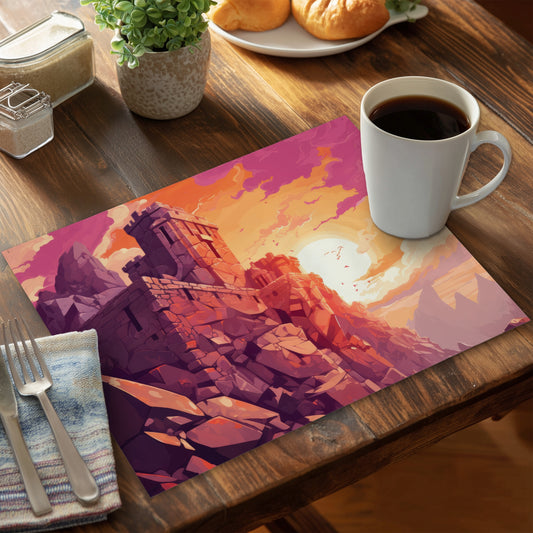 The Setting Rampart - Purple Polyester Placemat for Home Decor