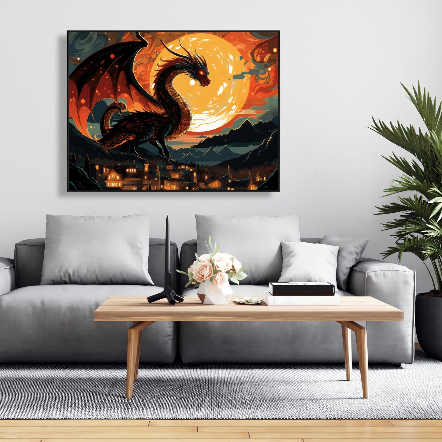 Imminent destruction - 36"x36" Framed canvas