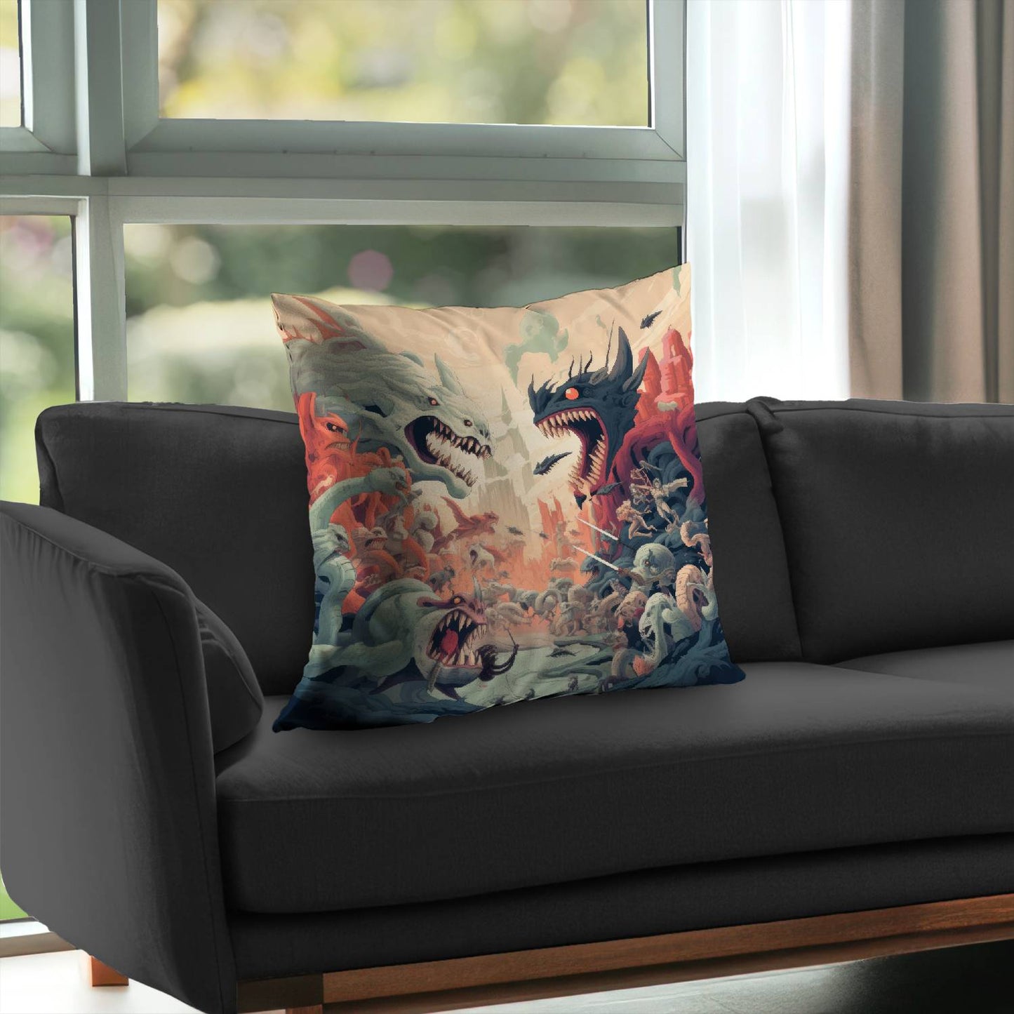 Ultimate Fight Red Poly Twill Throw Pillow Insert | Home Decor