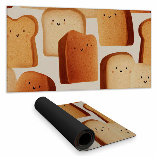 Toasty Smiles Desk Mat - Stylish Home Decor Accessory