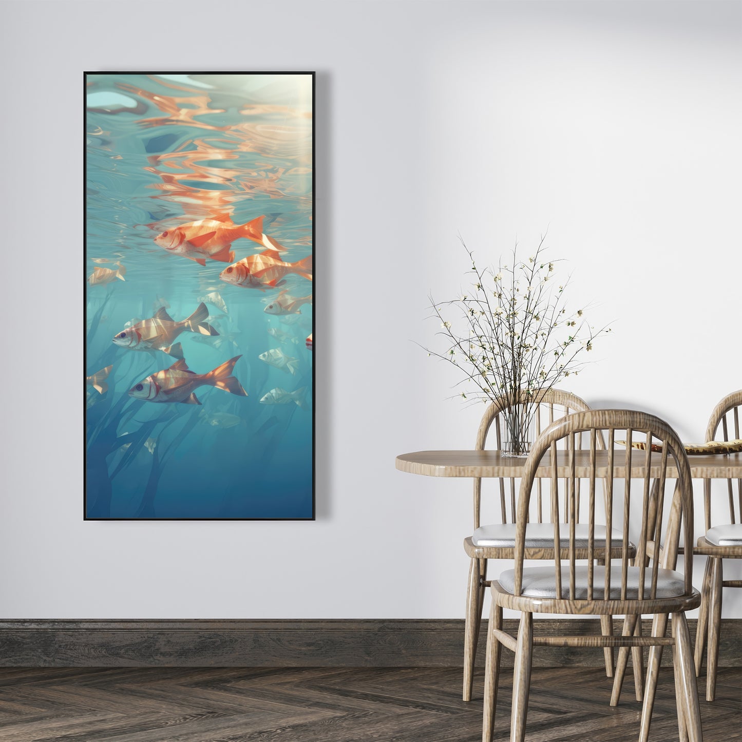 Surface tension - 36"x36" Framed canvas