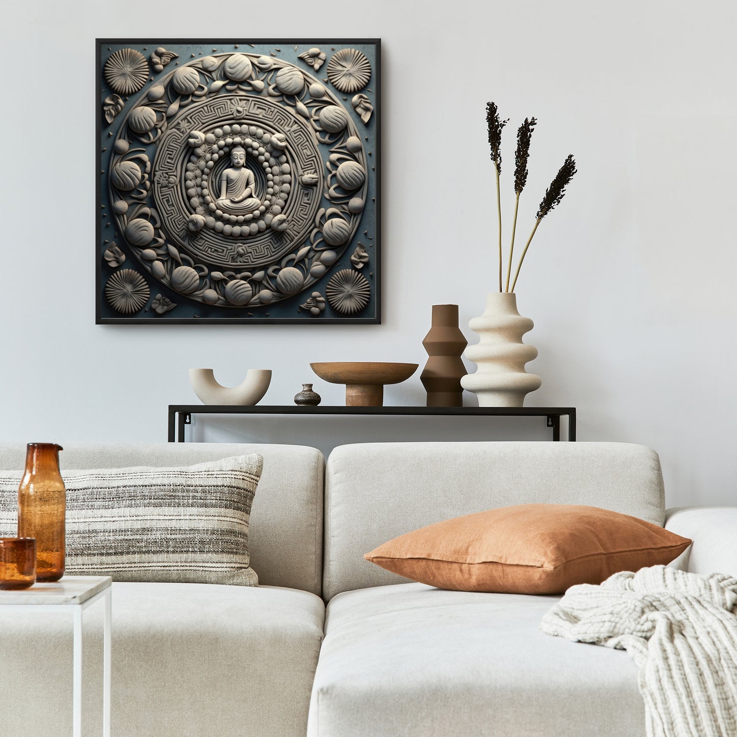 Spiritual peace - 36"x36" Framed canvas