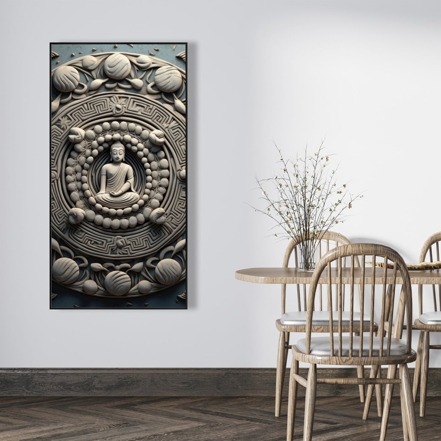 Spiritual peace - 36"x36" Framed canvas