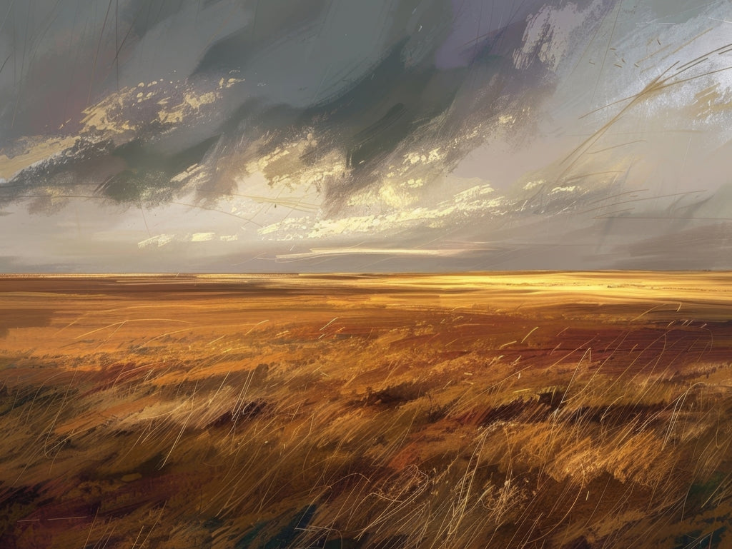 Before the storm - Framed Canvas - Print on demand