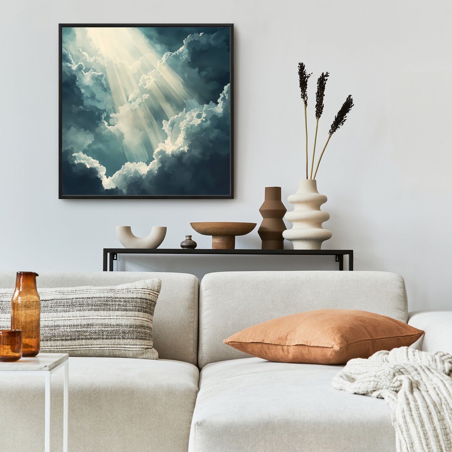 Beam of light - 36"x36" Framed canvas