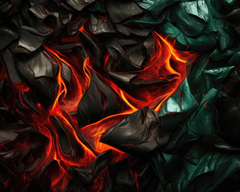 Imminent Rupture - Green Braided Polyester Placemat for Home