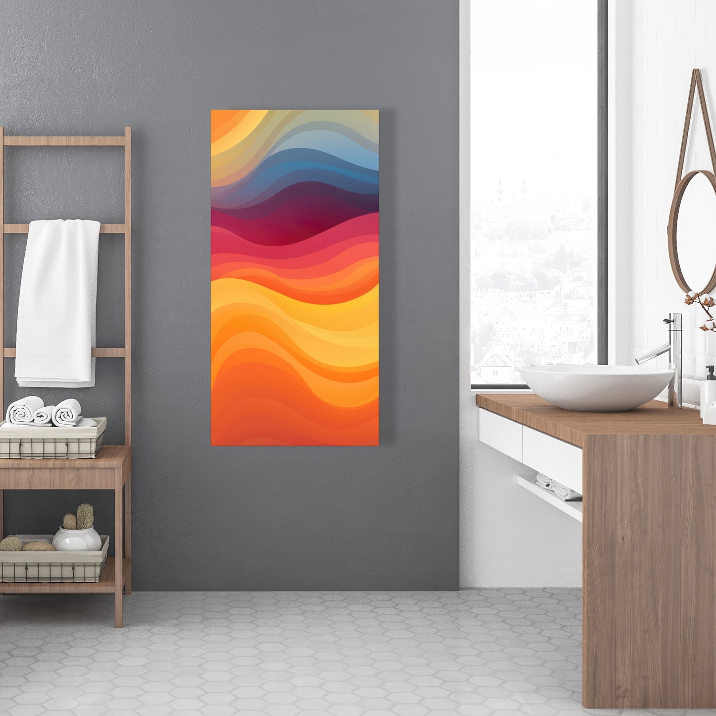 Cloudy Sky - Yellow Canvas Art for Home Decor | Stylish Wall Art