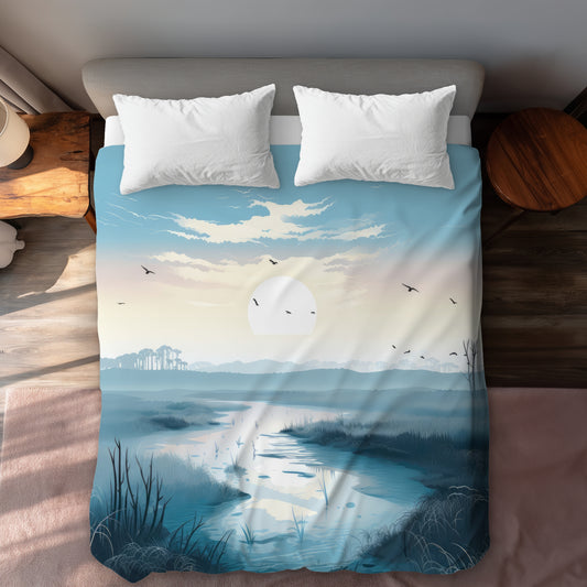 The Marsh Gray Duvet Cover - Elegant Home Decor Solution