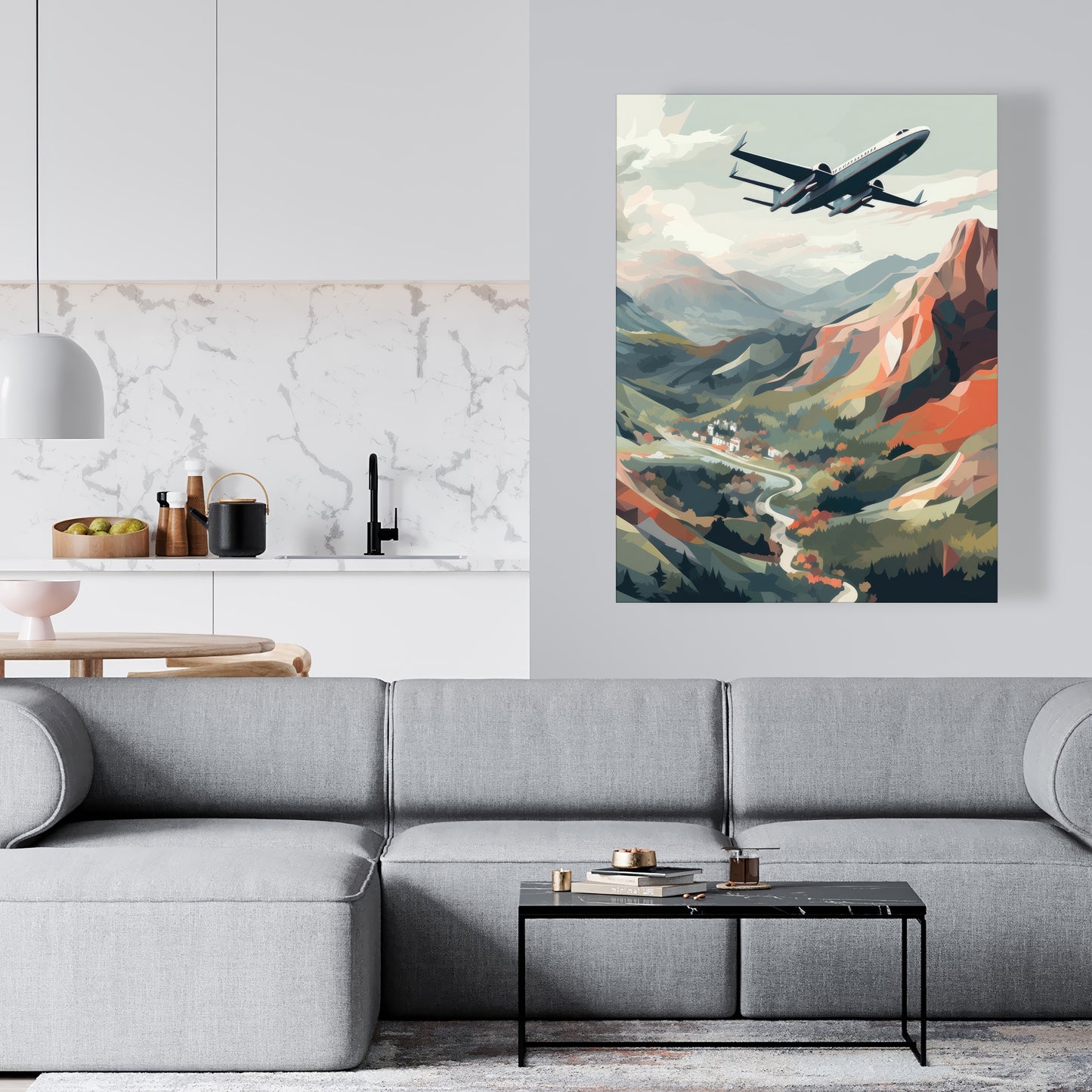 Shallow flight - 32"x32" Canvas