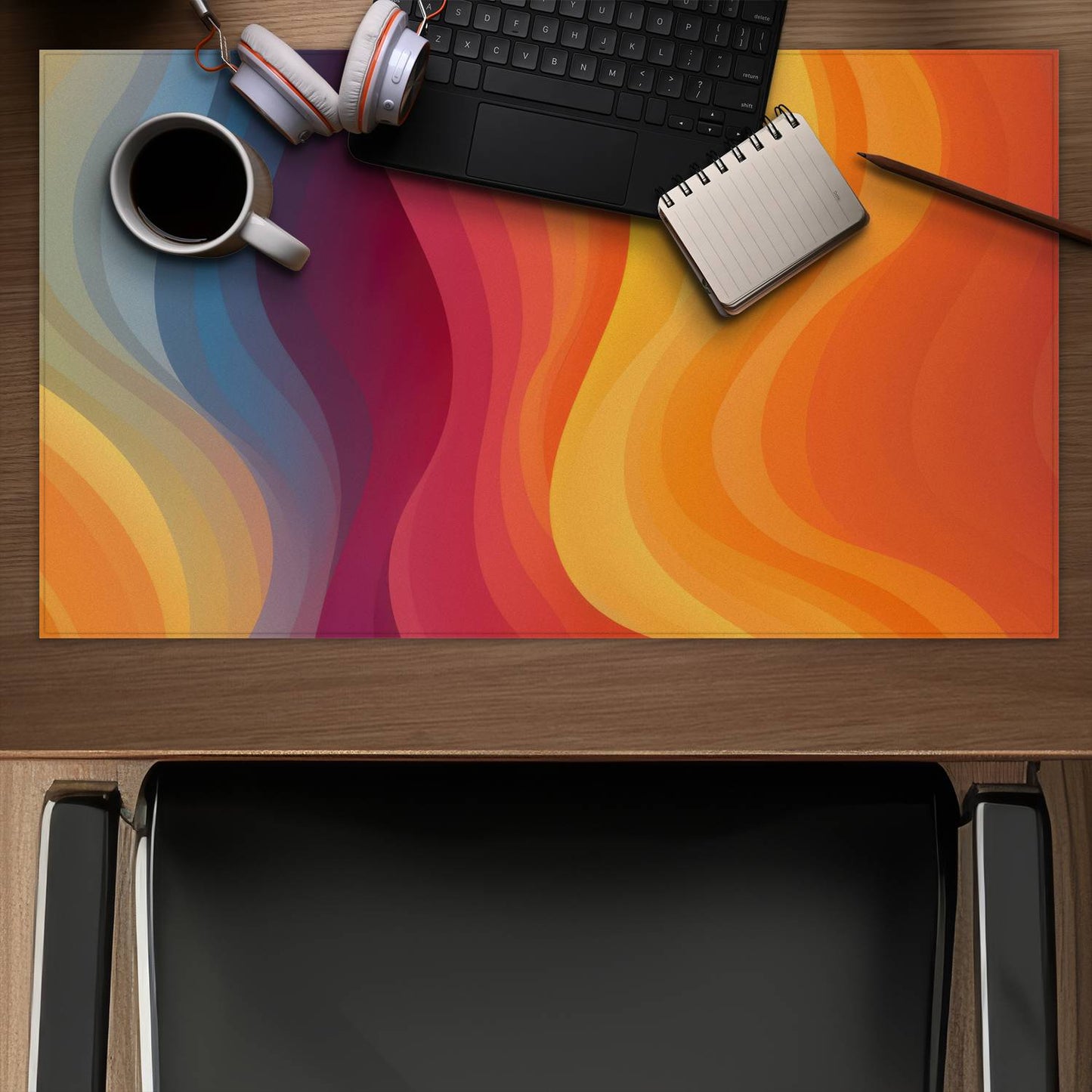 Cloudy Sky Orange Gaming Mat | Stylish Home Decor Accessory