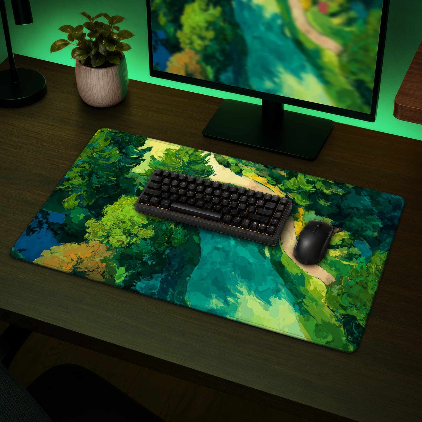 Peaceful course Desk Mat - Stylish Home Decor for Workspaces