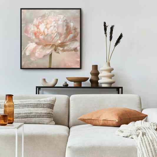 Pivoine - Toile encadrée 24"x24"
