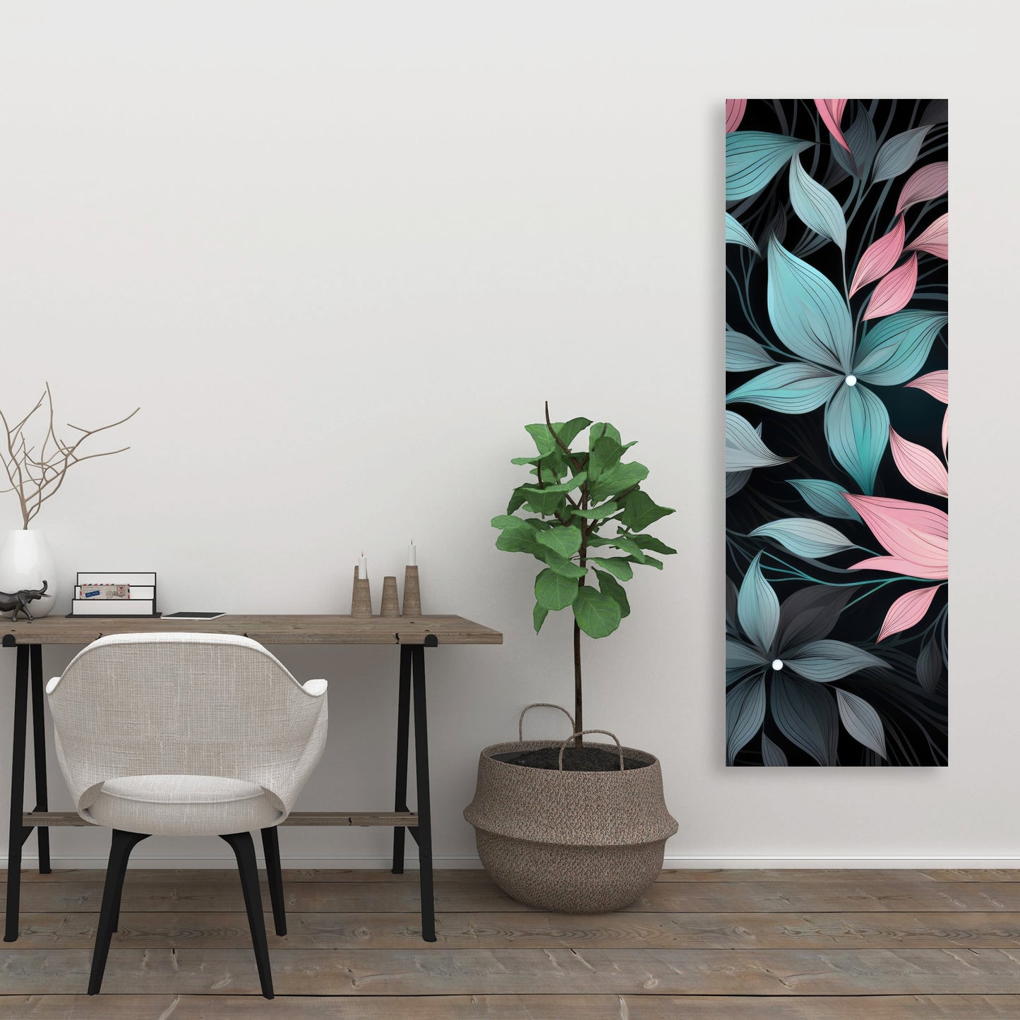Desaturated flowers - 32"x32" Canvas