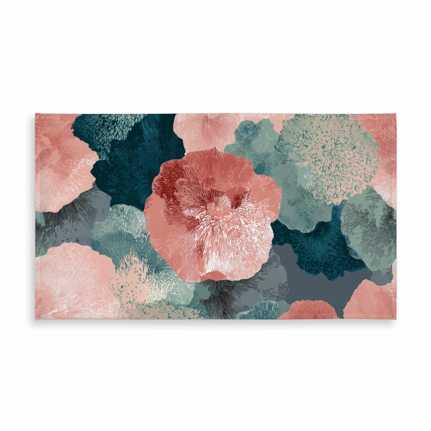 Whispering Coral Blooms Tablecloth | Indoor Outdoor Decor