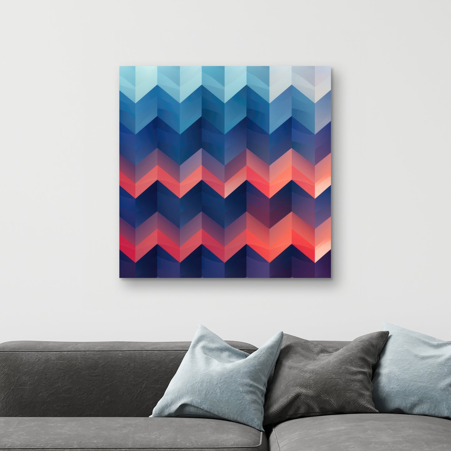 Heat Waves - Red Canvas Art for Home Decor | Vibrant Design