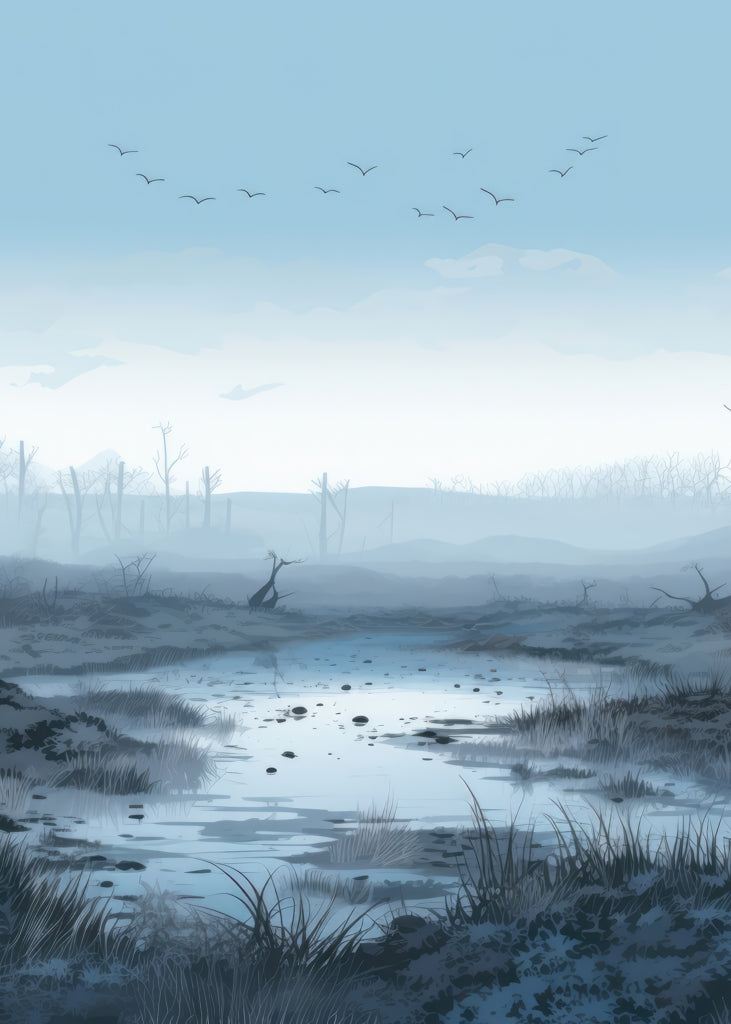 Swampy Lands Blue Bath Mat | Stylish Home Decor Accessory