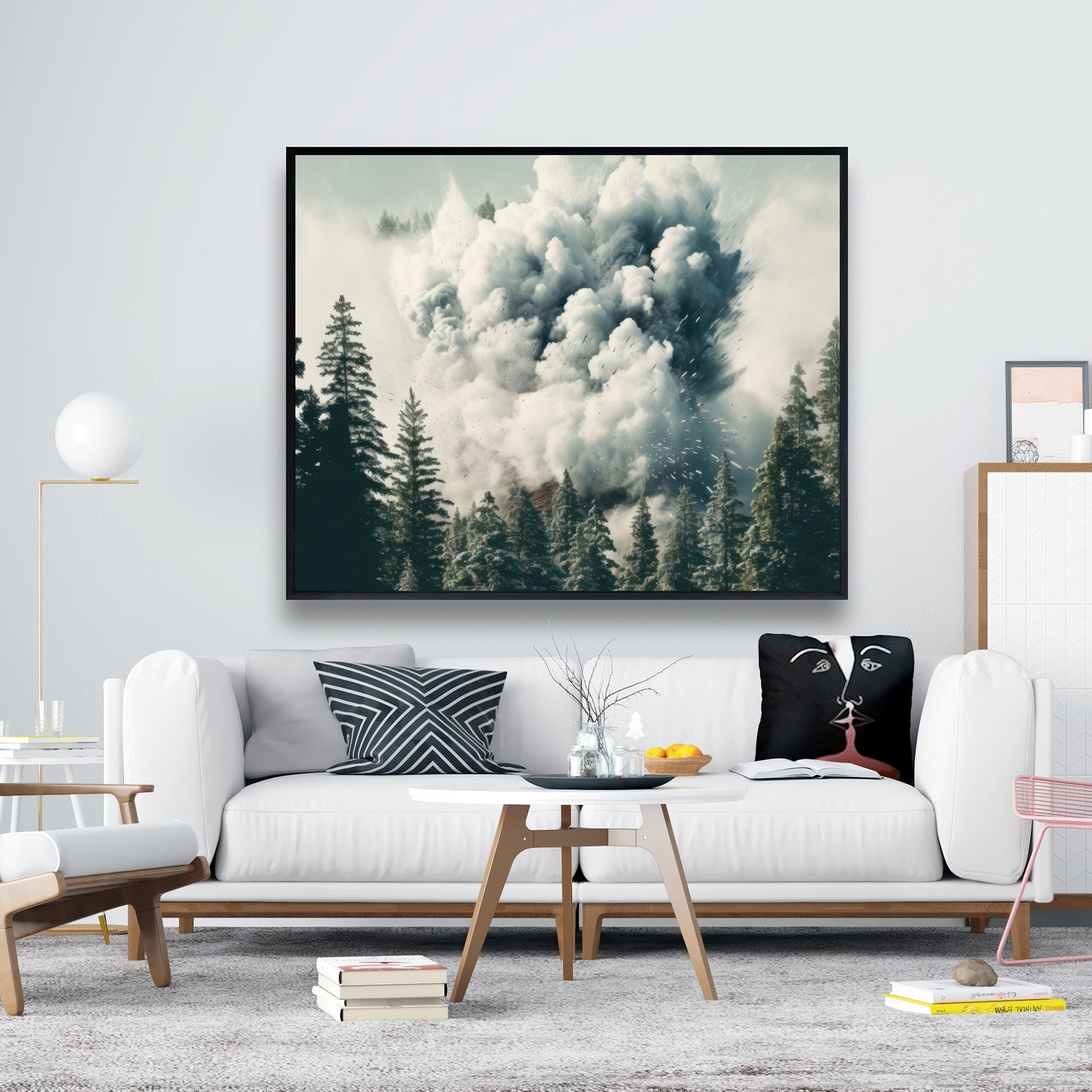 Unwanted catastrophe - Framed Canvas - Print on demand