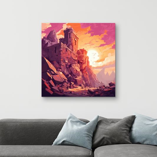 The Setting Rampart - White Canvas for Home Decor | Stylish Art