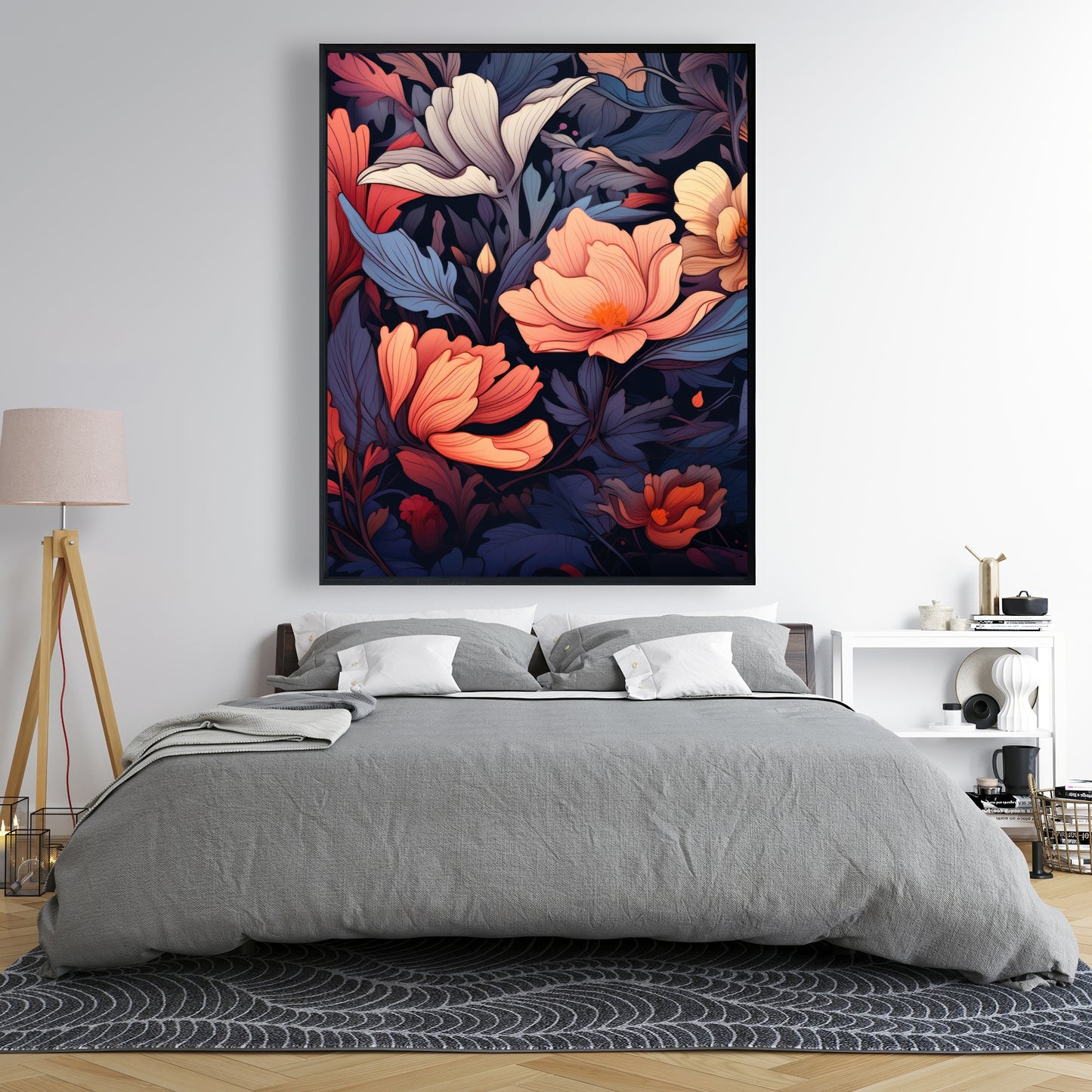 Blooming uninterrupted - Framed Canvas - Print on demand