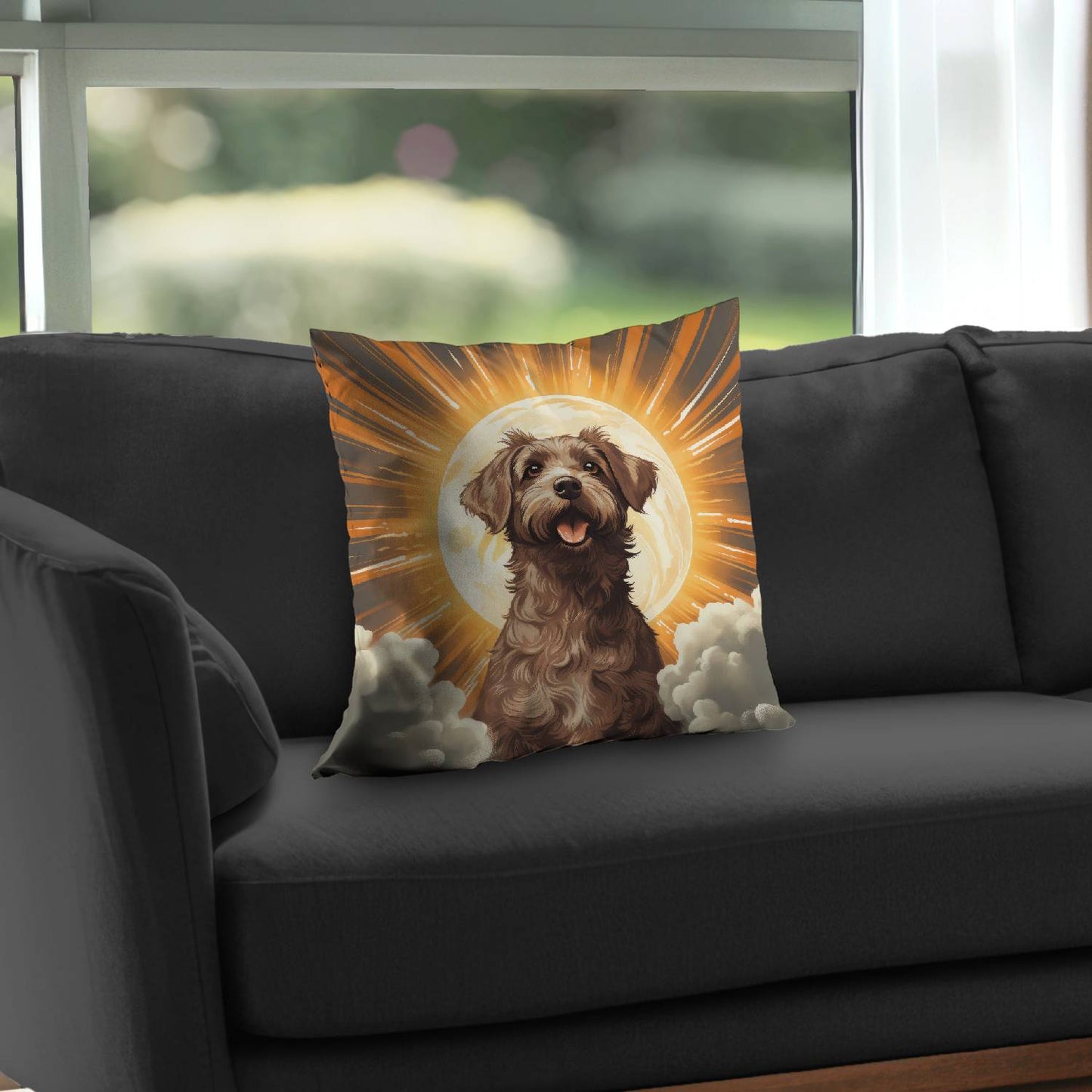 Pupper Orange Poly Twill Throw Pillow Insert for Home Decor