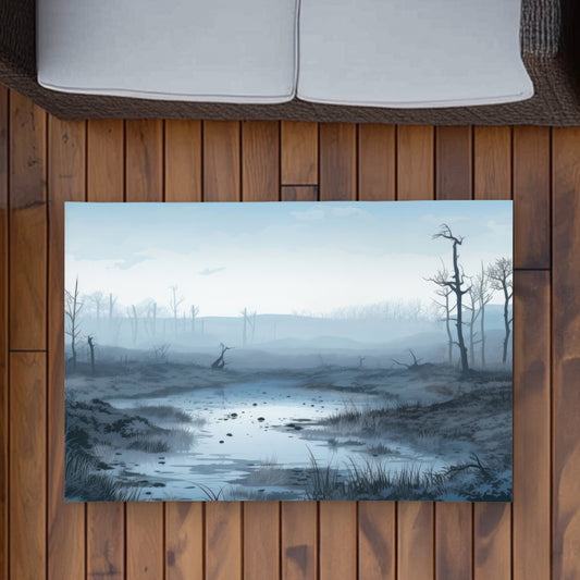 Swampy Lands - Black Outdoor Area Rug for Home Decor