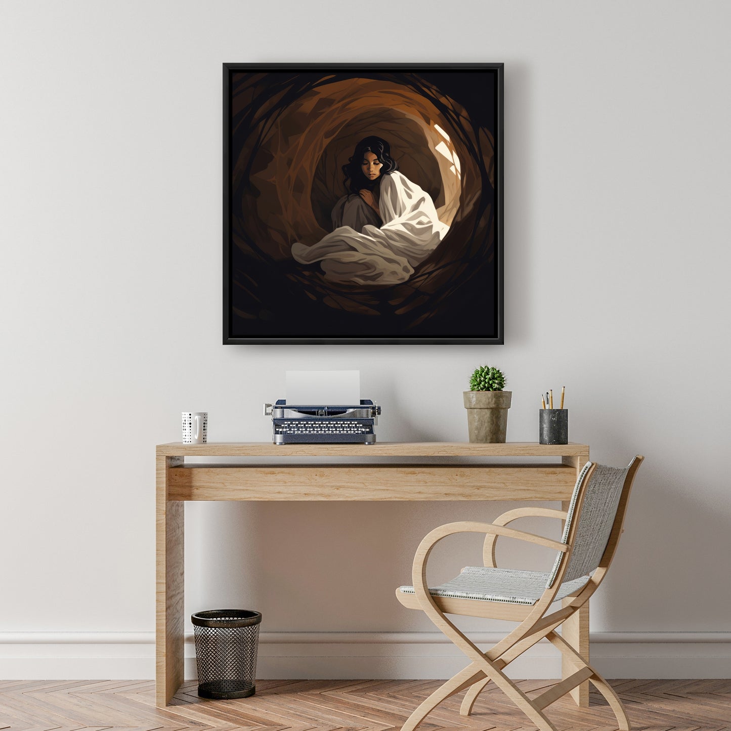 Warm embrace - 36"x36" Framed canvas