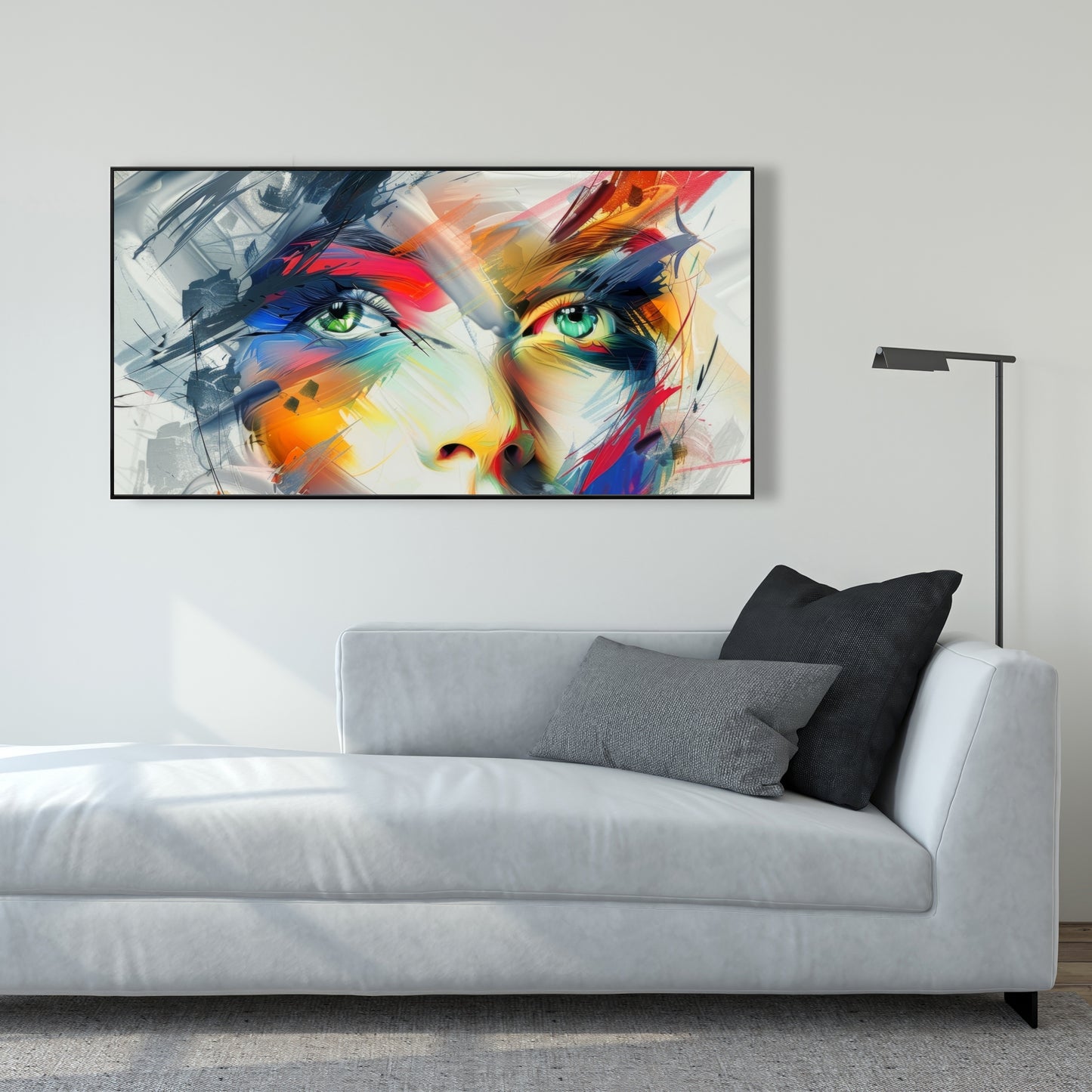 Abstract look - Framed Canvas - Print on demand
