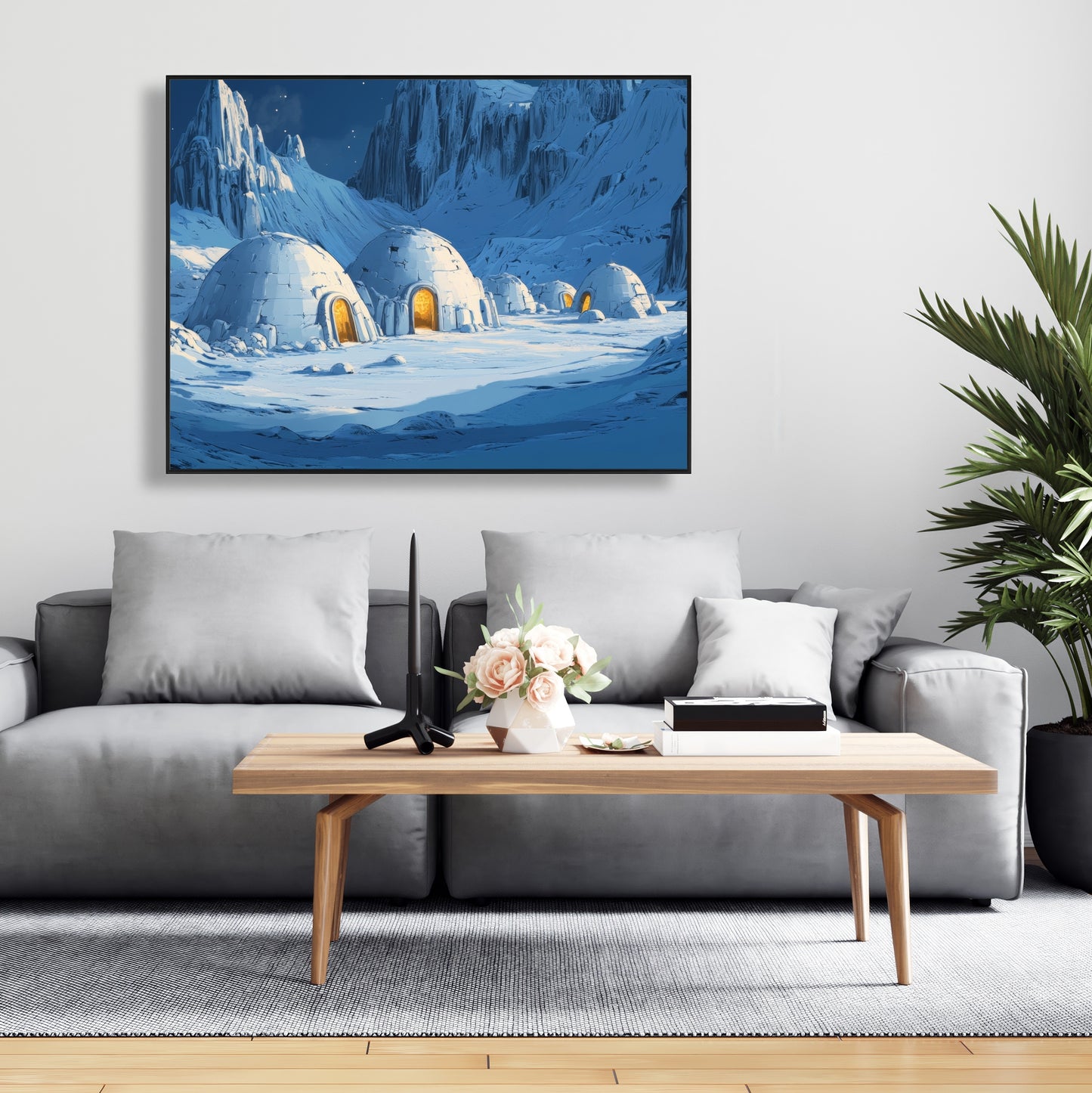 Ice cold - 36"x36" Framed canvas