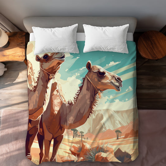 Two Camels Beige Duvet Cover | Elegant Home Decor Accent