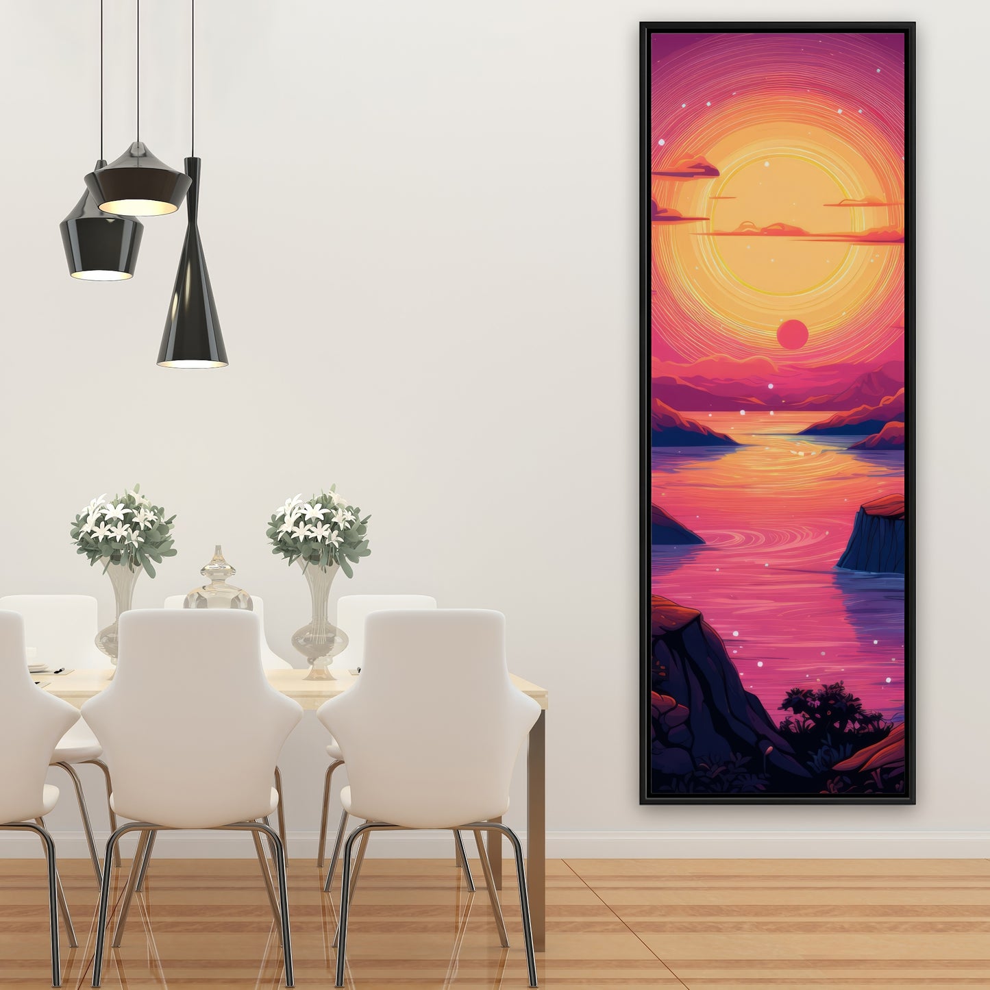 Skybound Yellow Framed Canvas | Stylish Home Decor Accent
