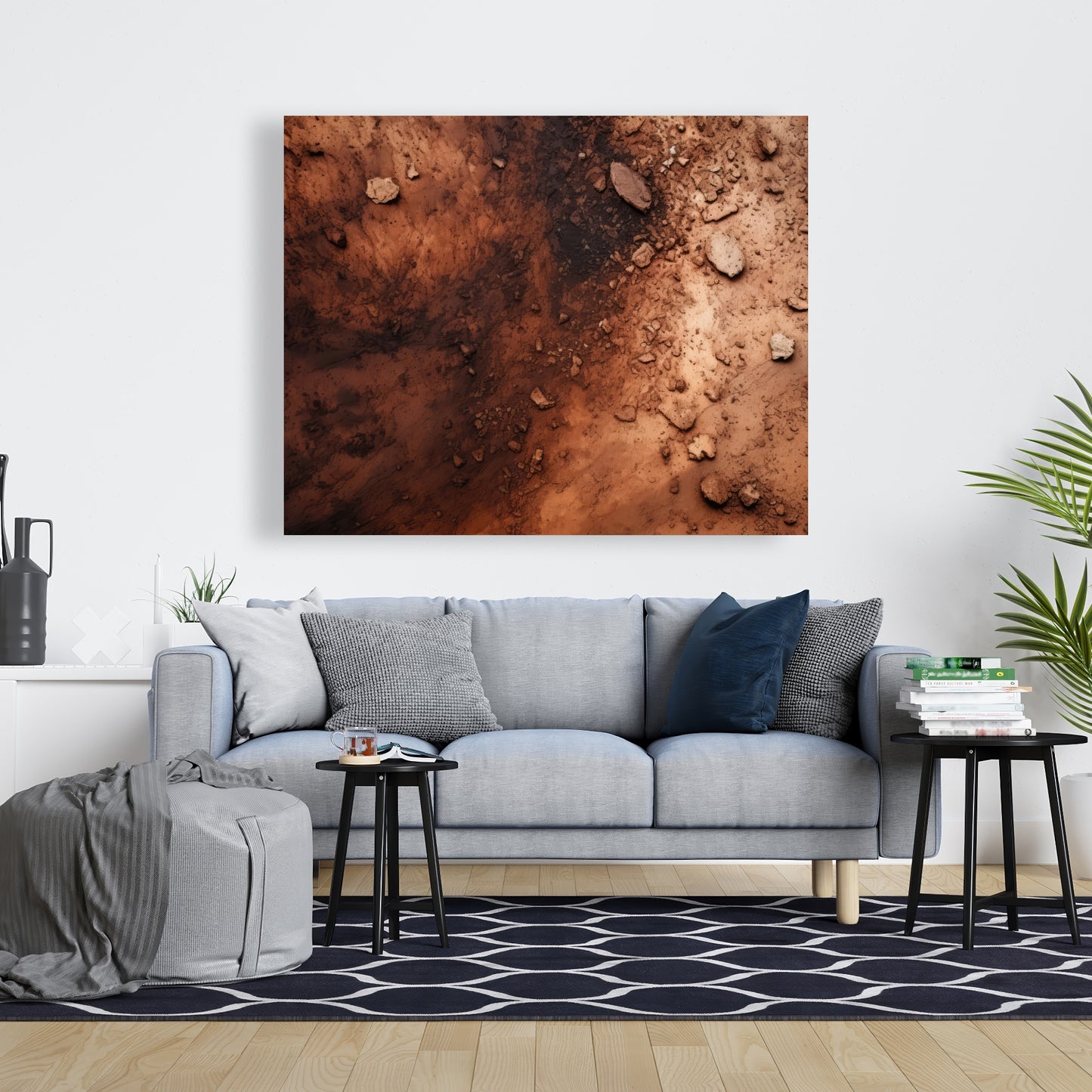 Digging White Canvas Art - Stylish Home Decor Piece