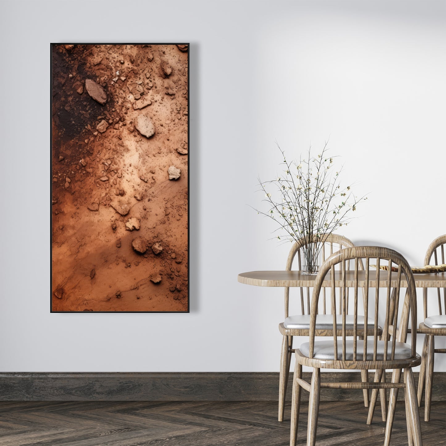 Digging - 36"x36" Framed canvas