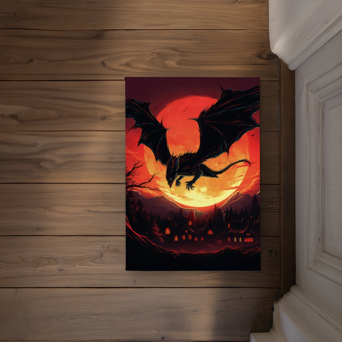 The dragon's wrath - Black Indoor/Outdoor Door Mat | Home Decor