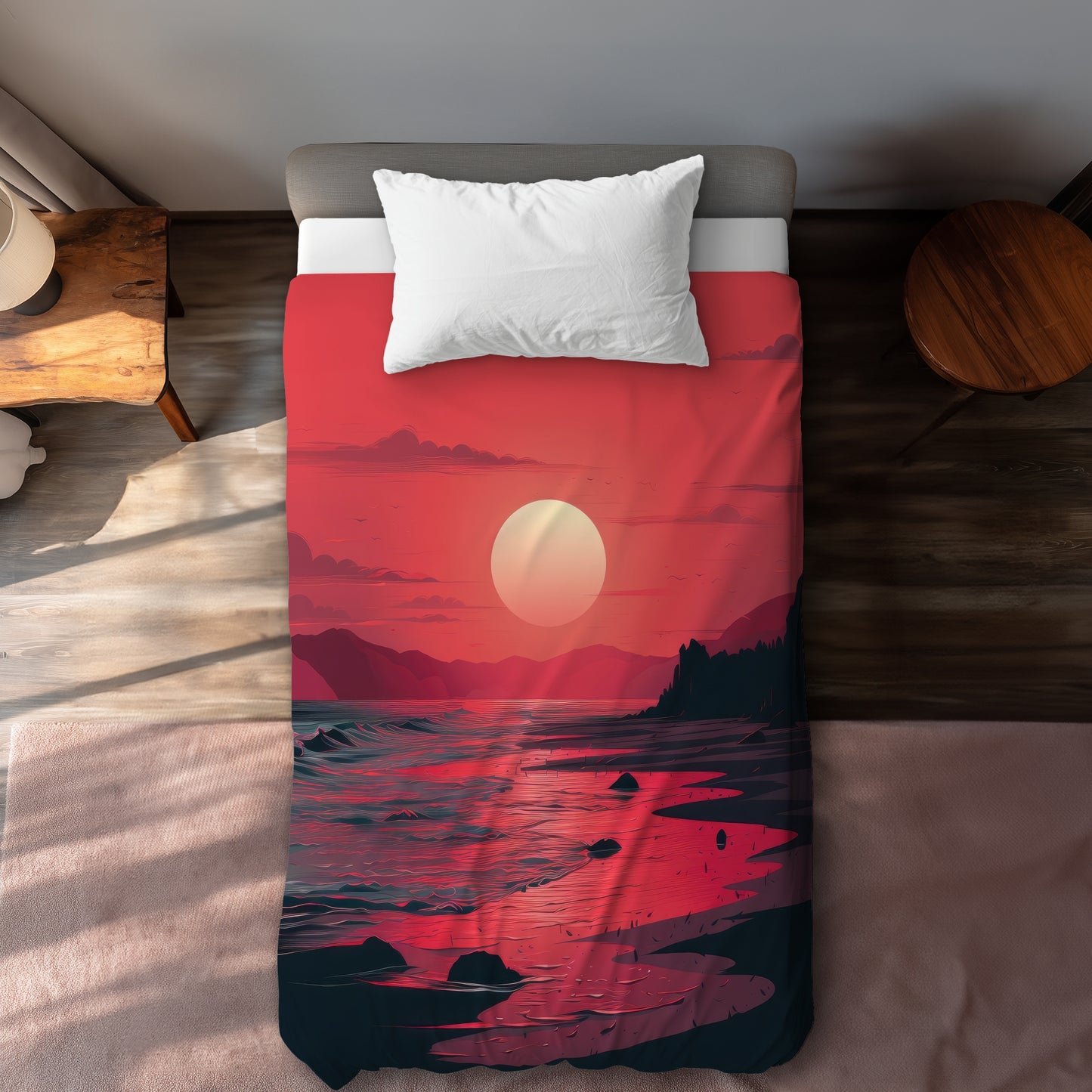 Red Sky Red Duvet Cover - Stylish Home Decor for Every Room