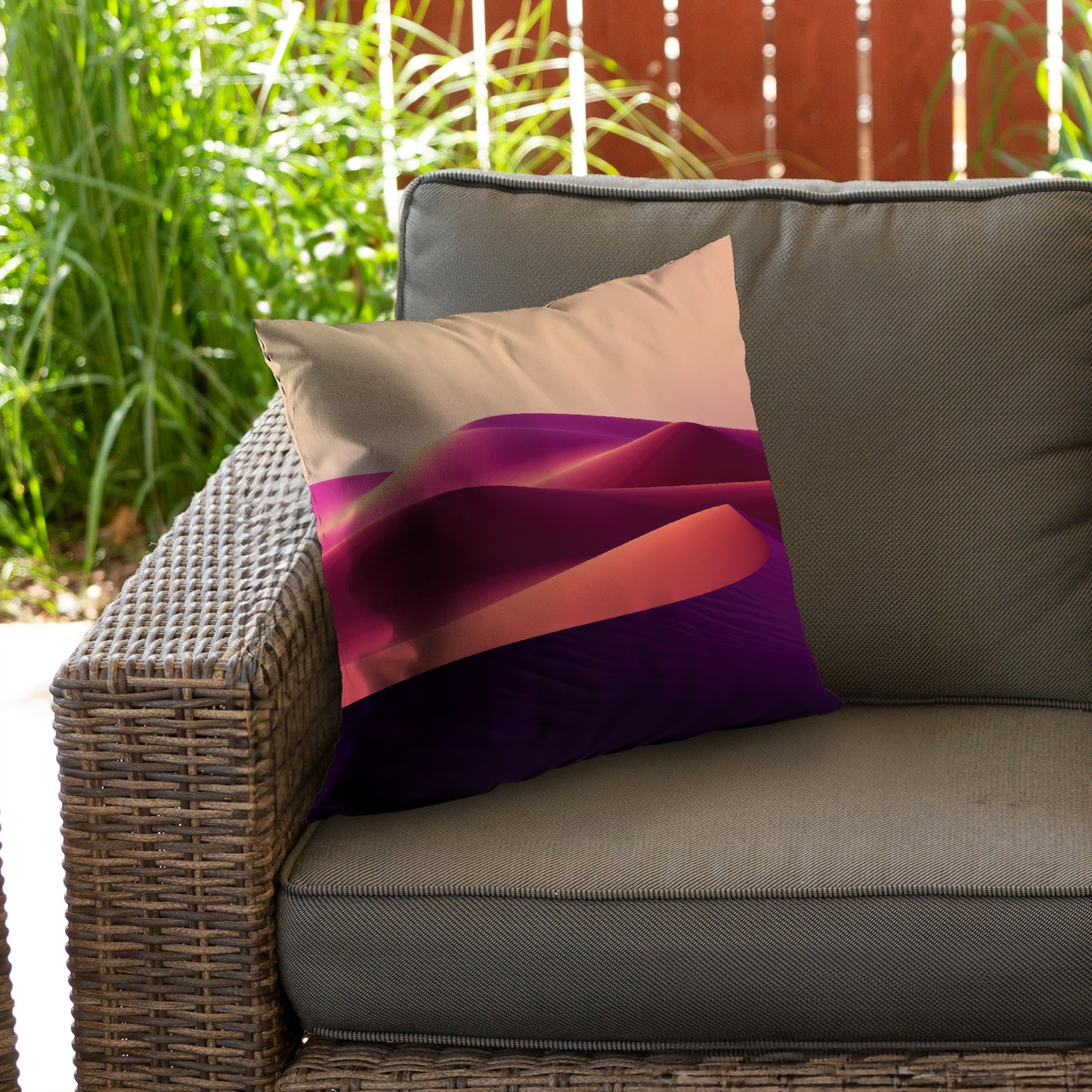 Deep Dunes Purple Poly Twill Throw Pillow Insert | Home Decor