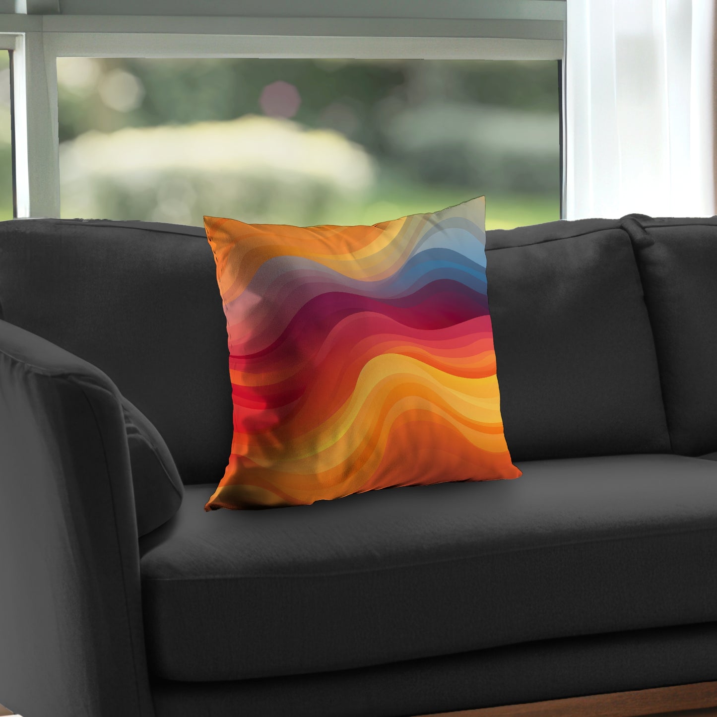Cloudy Sky Blue Poly Twill Throw Pillow Insert for Home Decor