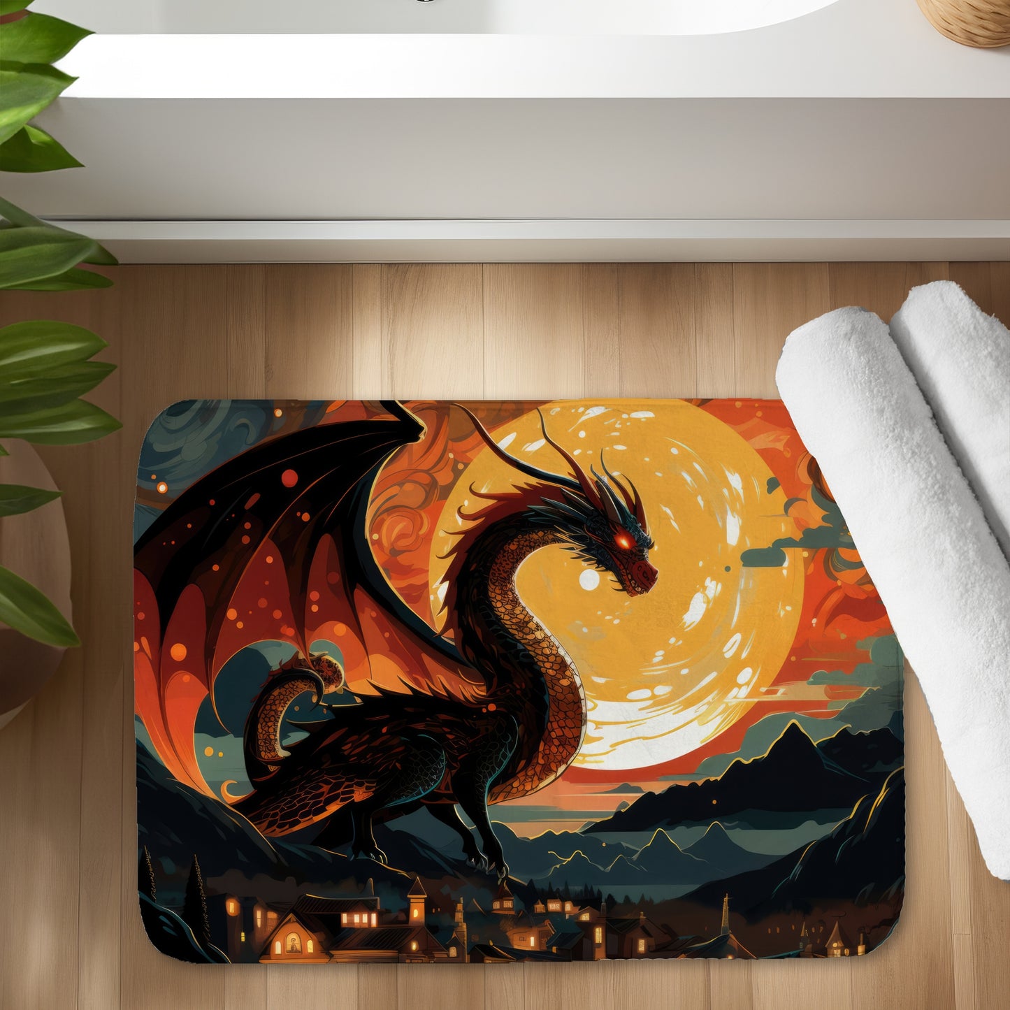 Imminent destruction - 17"x24" Bath mat