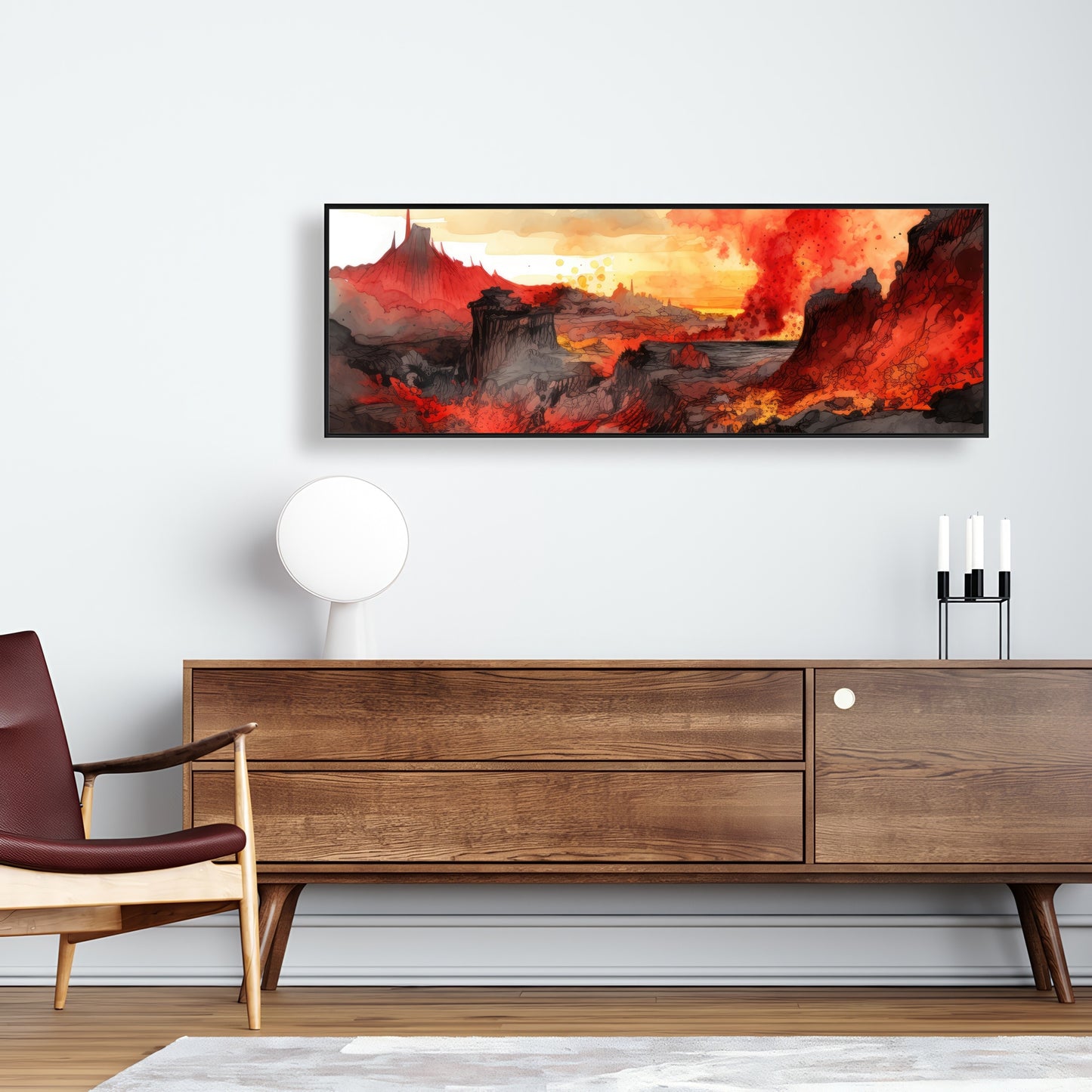 Minimalist Flow - White Framed Canvas for Home Decor