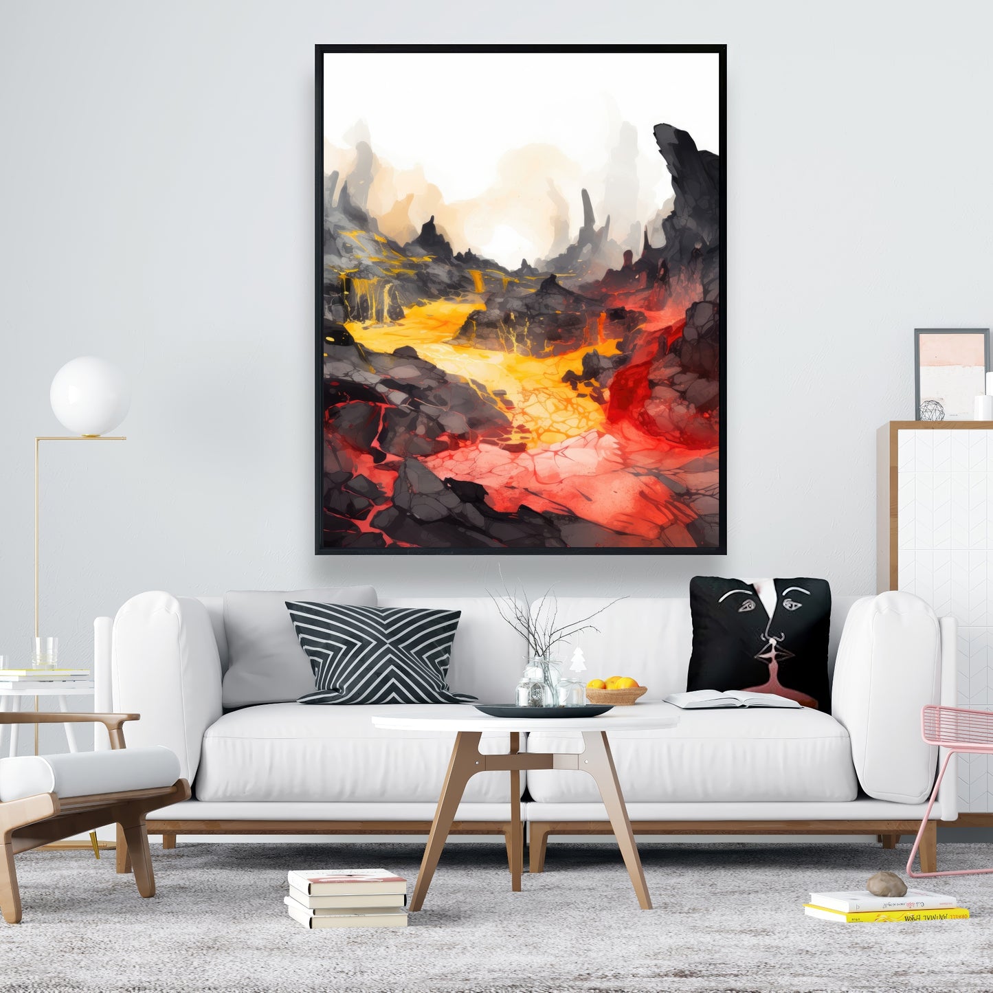 Hot and flowing - 36"x36" Framed canvas