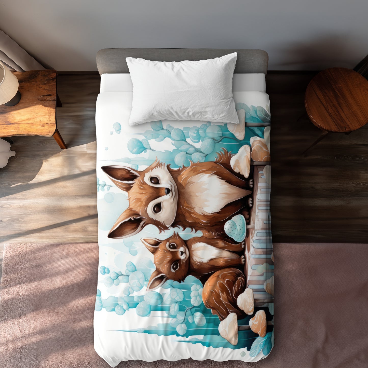 Two pals - 88"x88" Duvet Cover