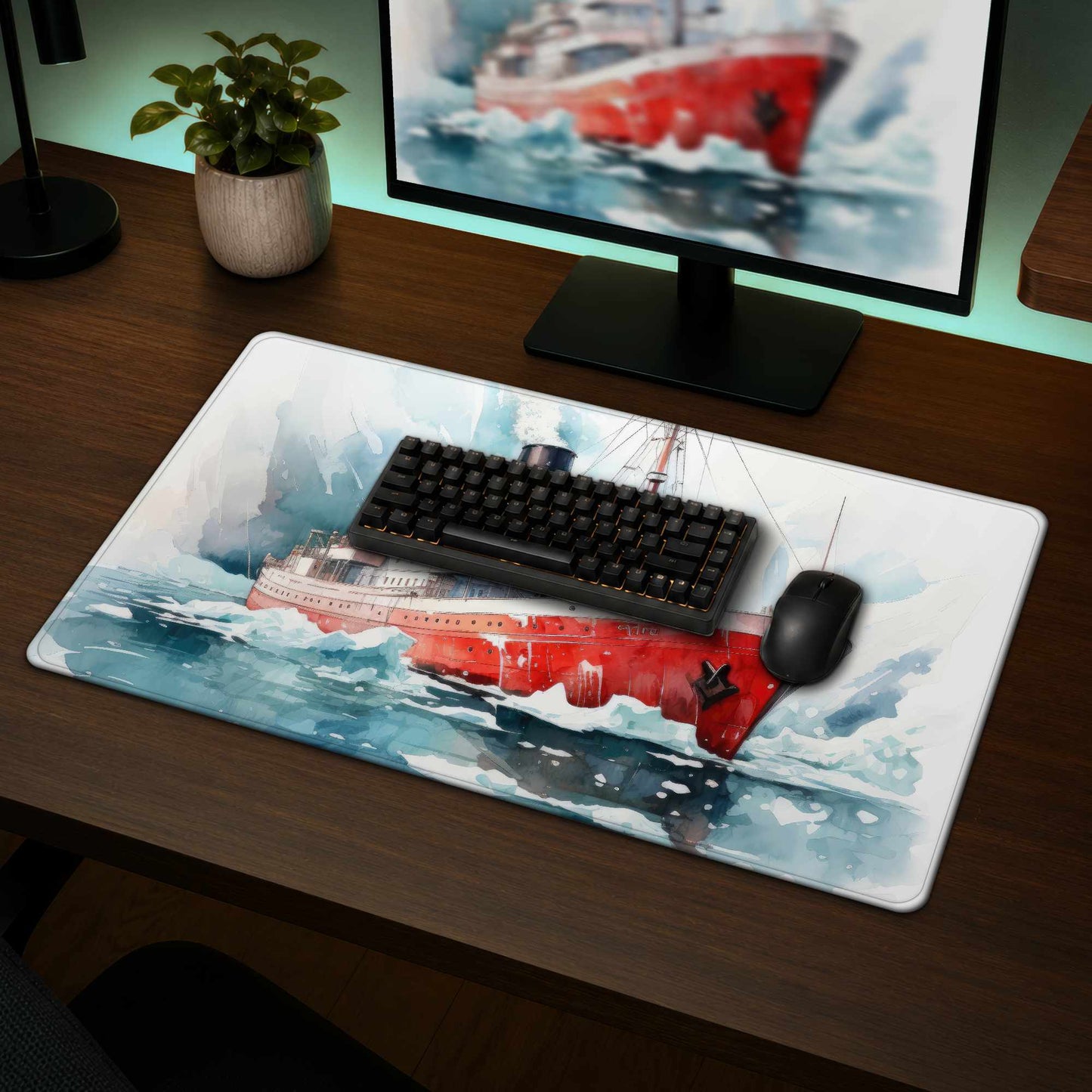 Tapis de bureau Icebreaker – Décoration d'intérieur élégante, Surface durable