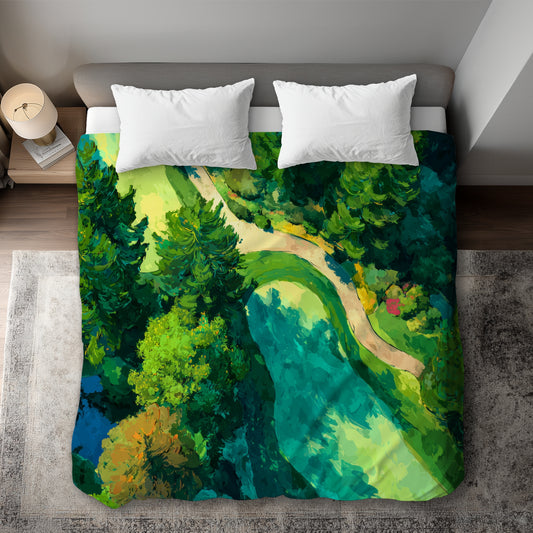 Peaceful course Green Duvet Cover | Sports & Games Decor