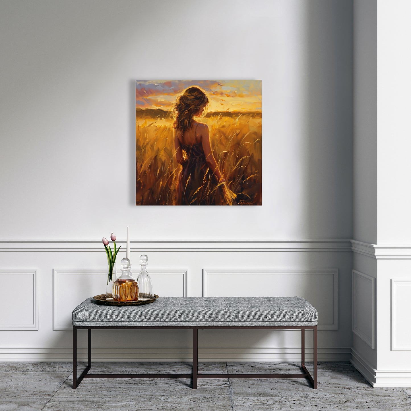 Warm field - 32"x32" Canvas