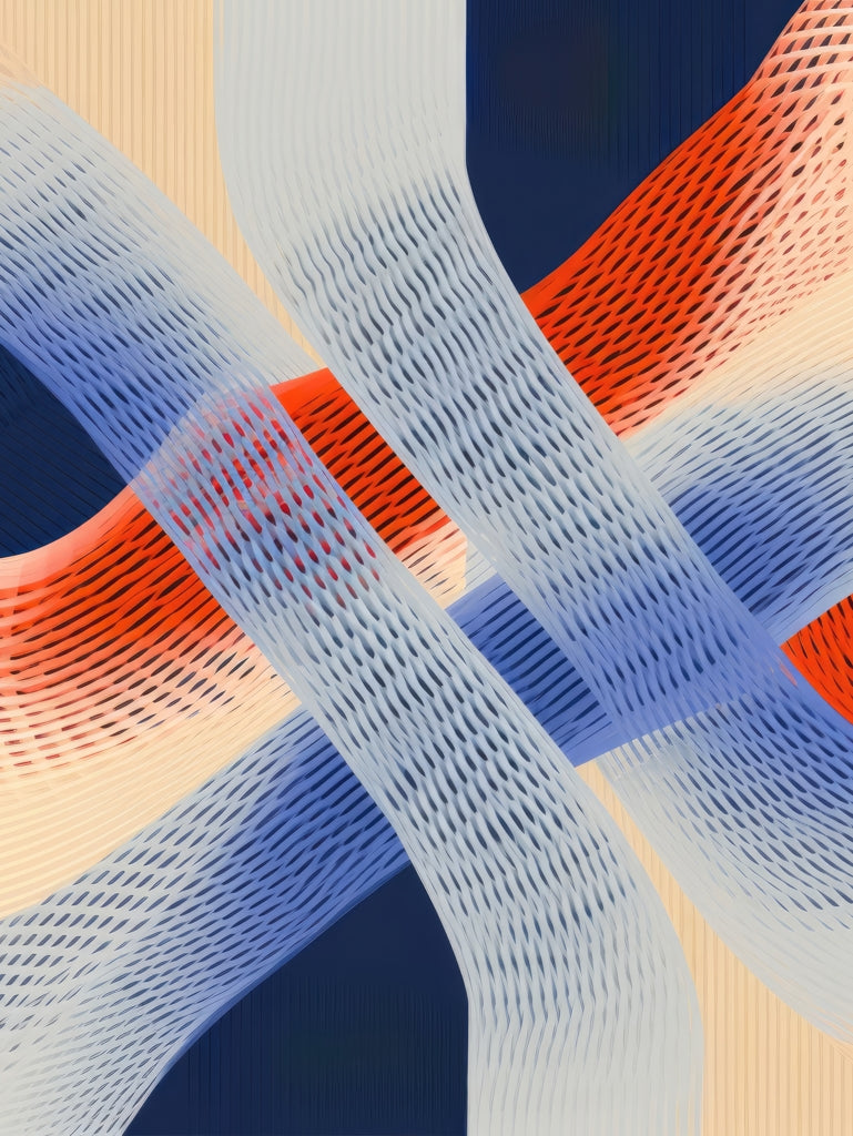 Abstract threading - Framed Canvas - Print on demand