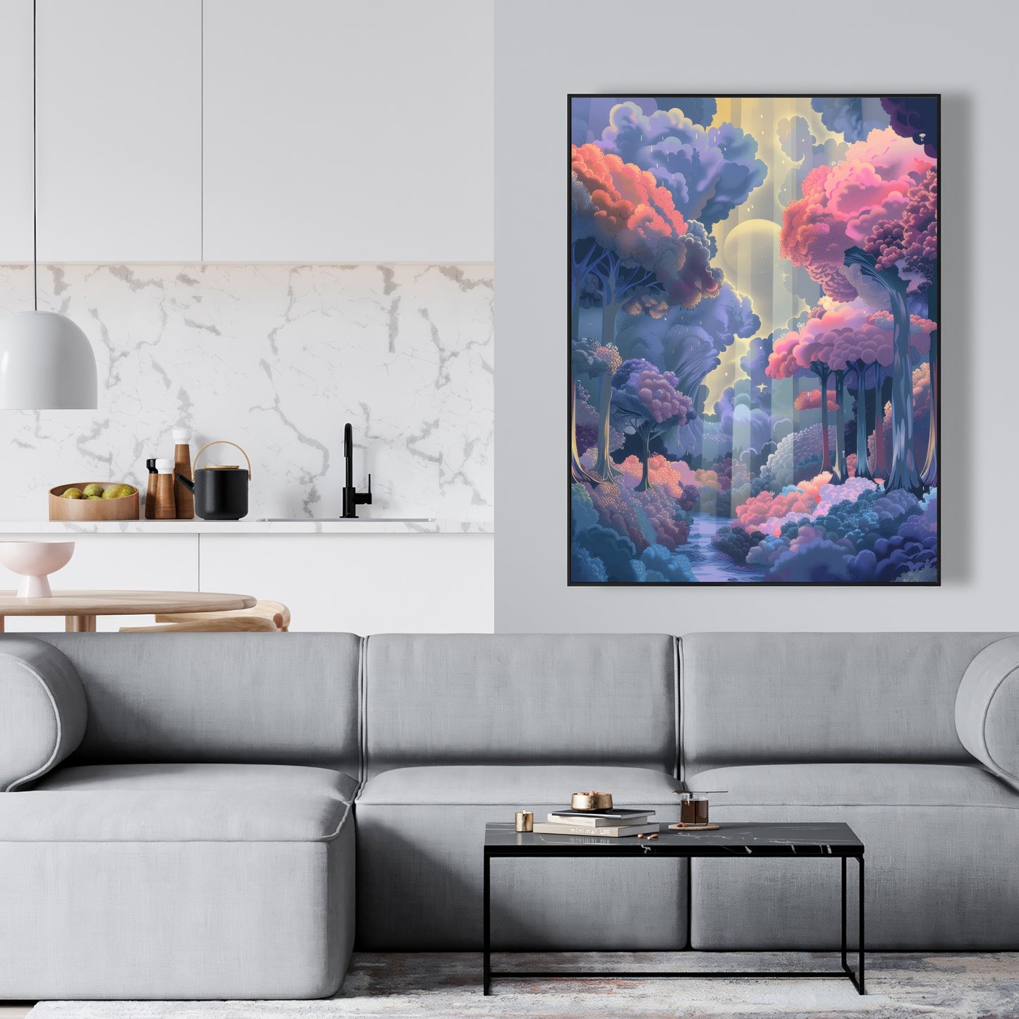 Beams - Framed Canvas - Print on demand