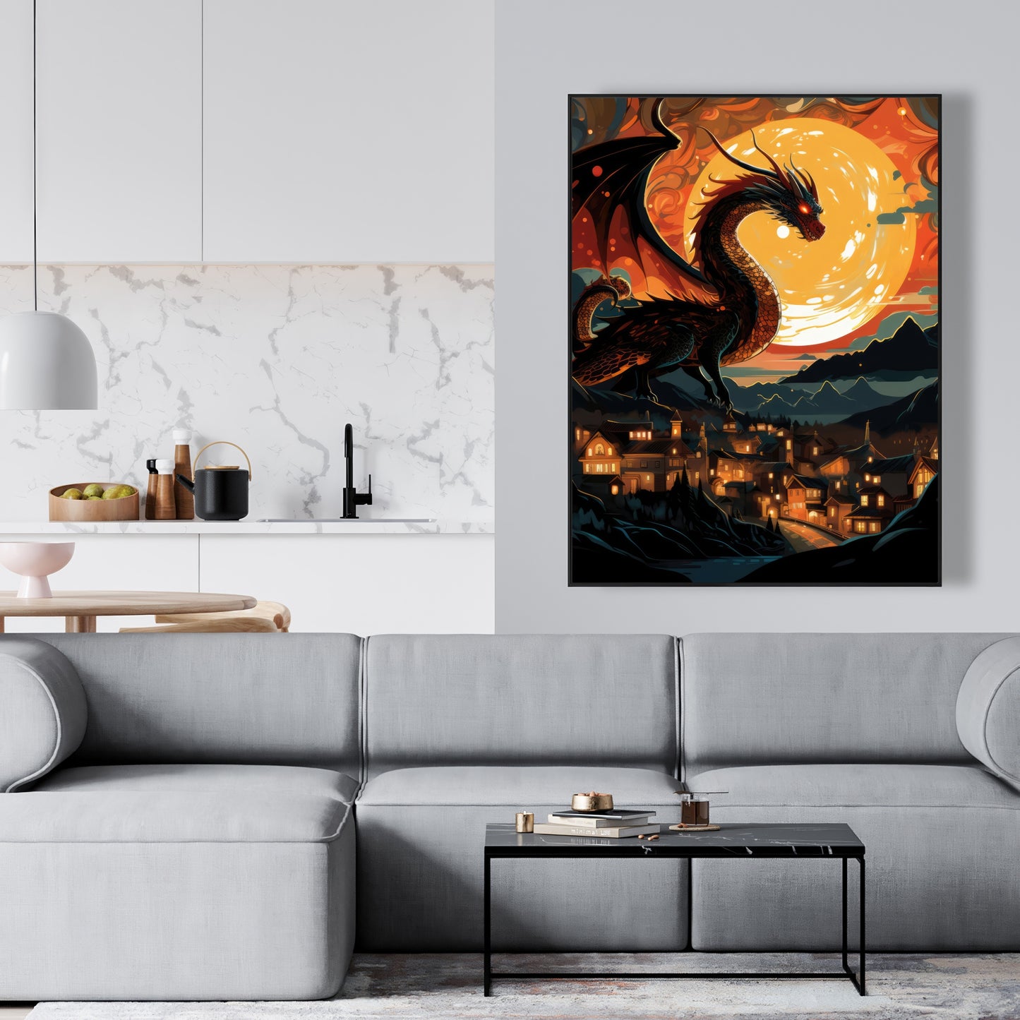 Imminent destruction - 36"x36" Framed canvas