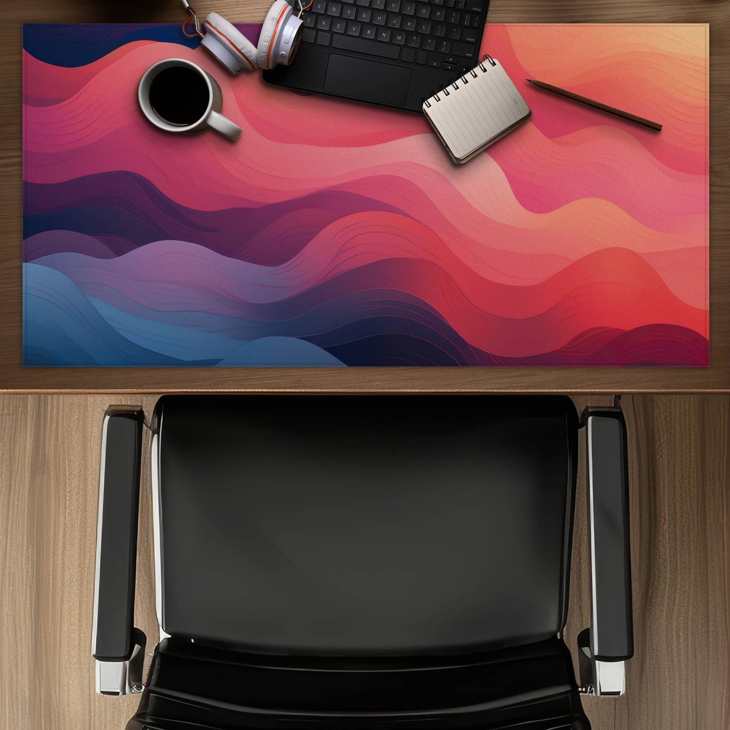 Ethereal Smoke - Blue Gaming Mat for Stylish Home Decor