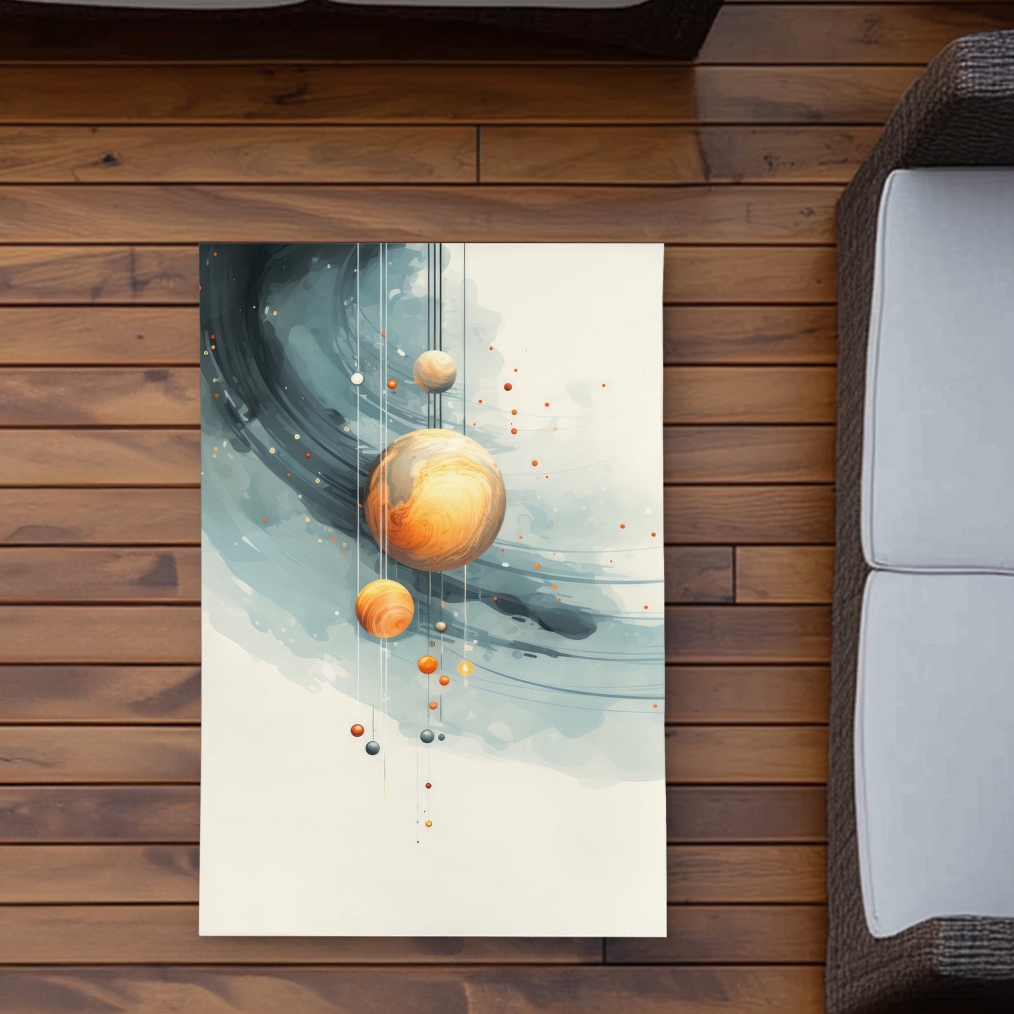 Hanging Planets Gray Outdoor Area Rug | Home Decor Essentials